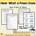 Hear What a Poem Does - Year 6 — cover