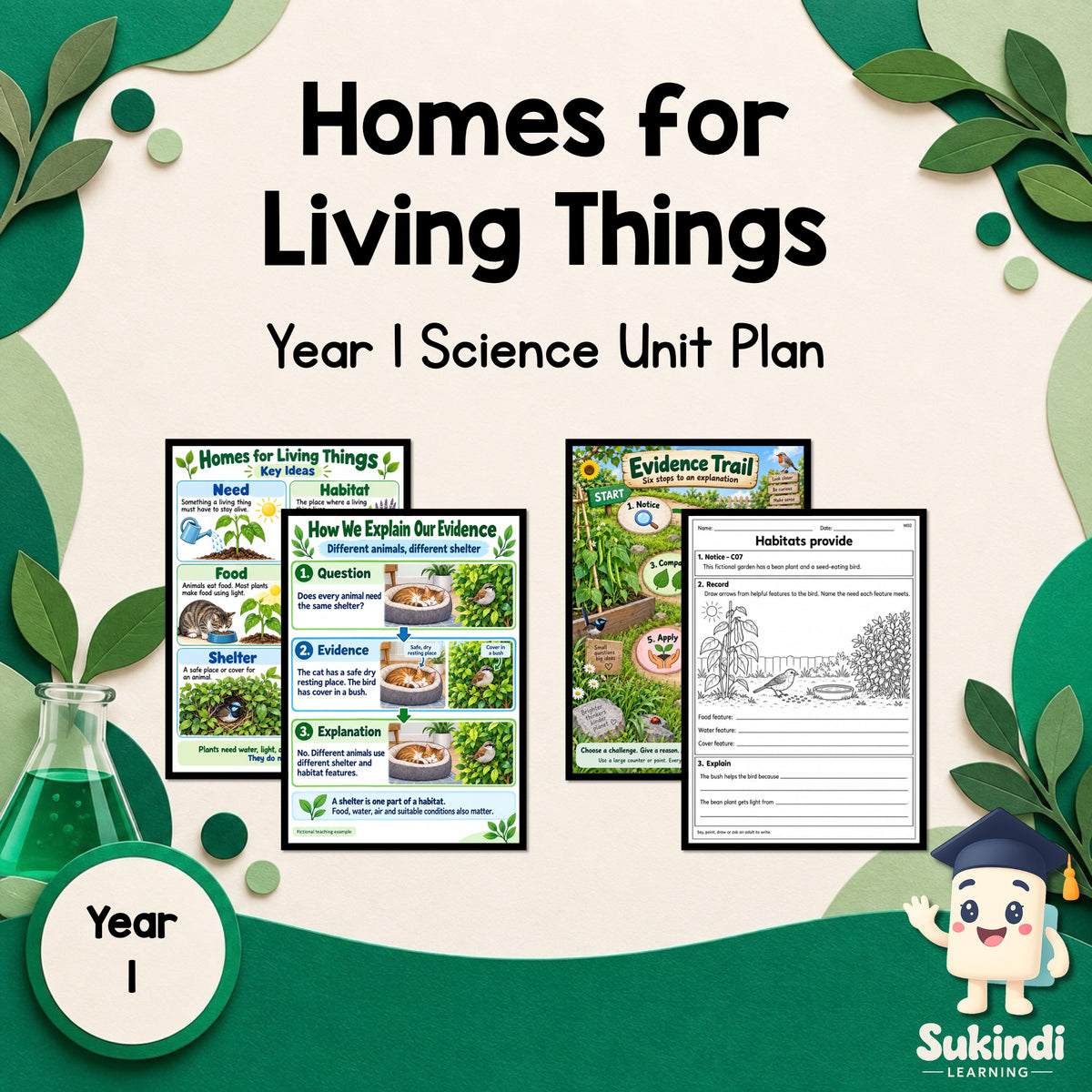 Homes for Living Things - Year 1 — cover
