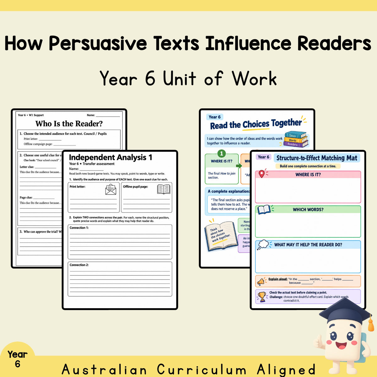 How Persuasive Texts Influence Readers - Year 6 — cover