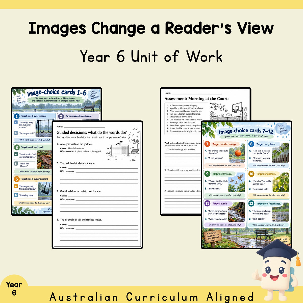 Images Change a Reader's View — Year 6 Poetry Unit — cover