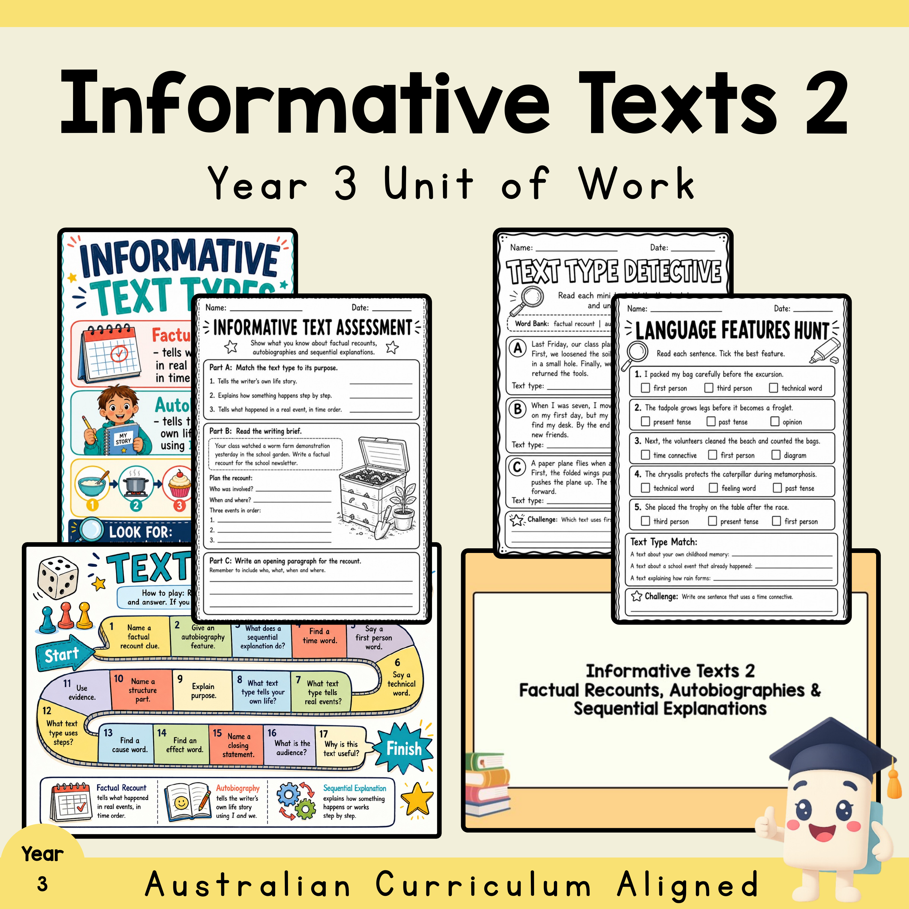 Year 3 Informative Texts Unit | Factual Recount, Autobiography & Explanation