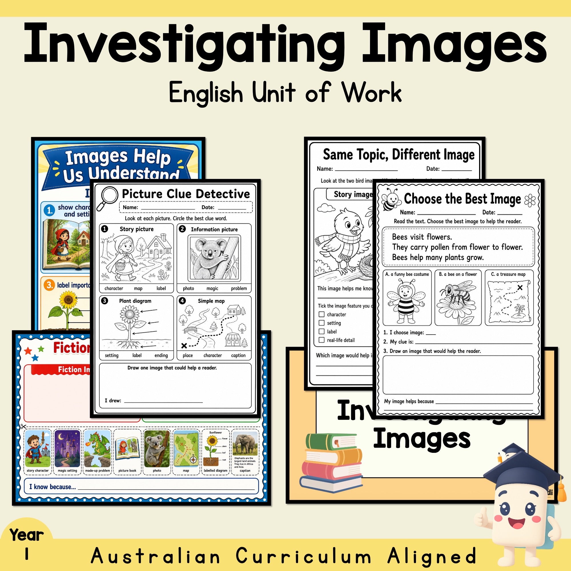 Year 1 Investigating Images Unit | Worksheets, Games & Assessment
