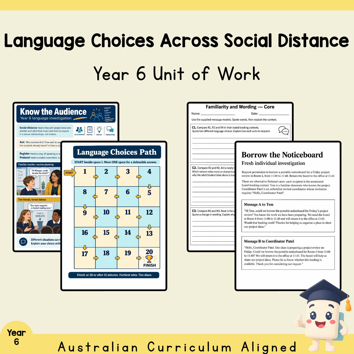 Language Choices Across Social Distance - Year 6 — cover
