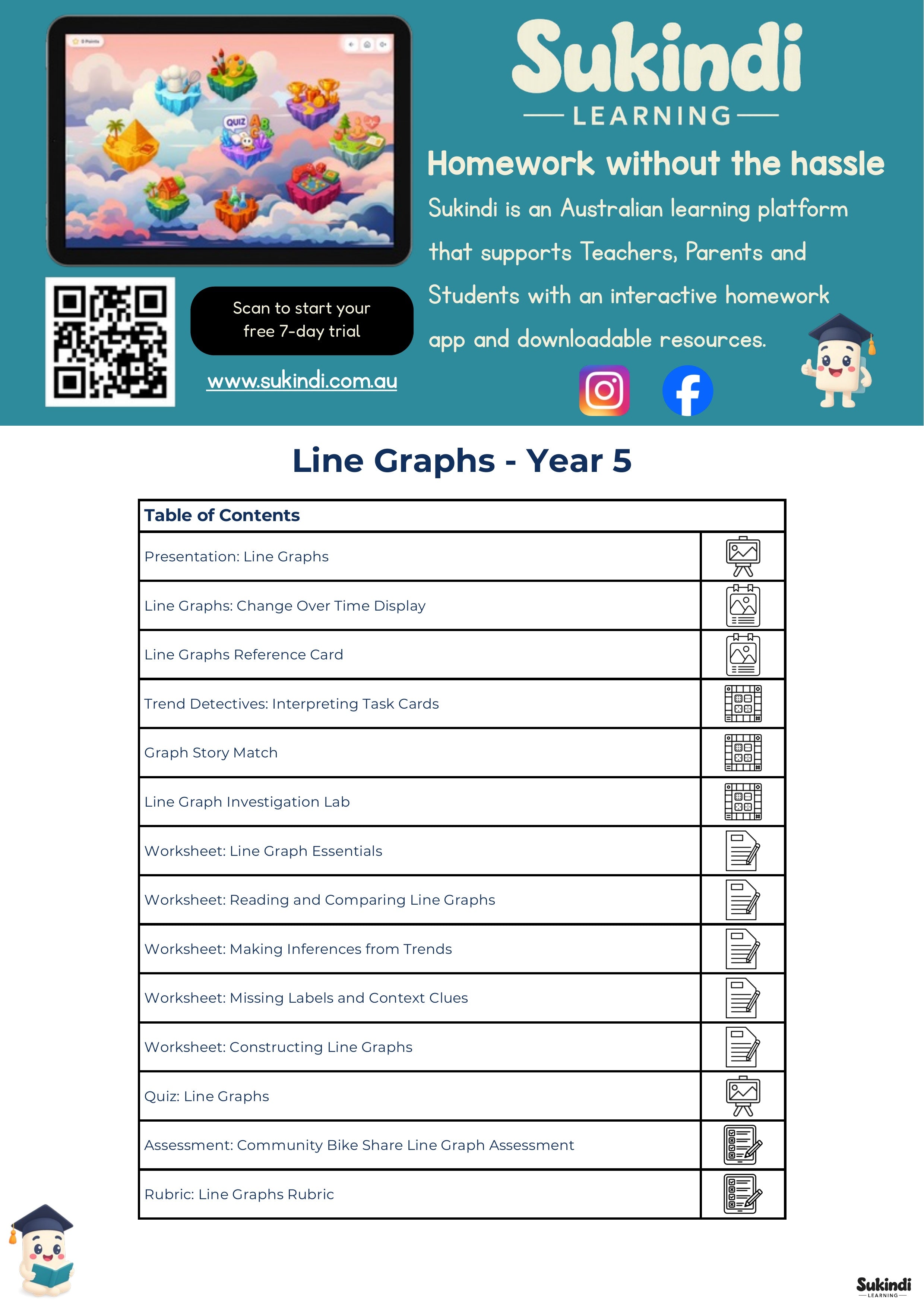 Line Graphs — Year 5 Maths Unit
