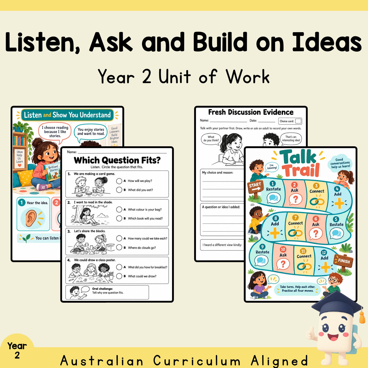 Listen, Ask and Build on Ideas - Year 2 — cover