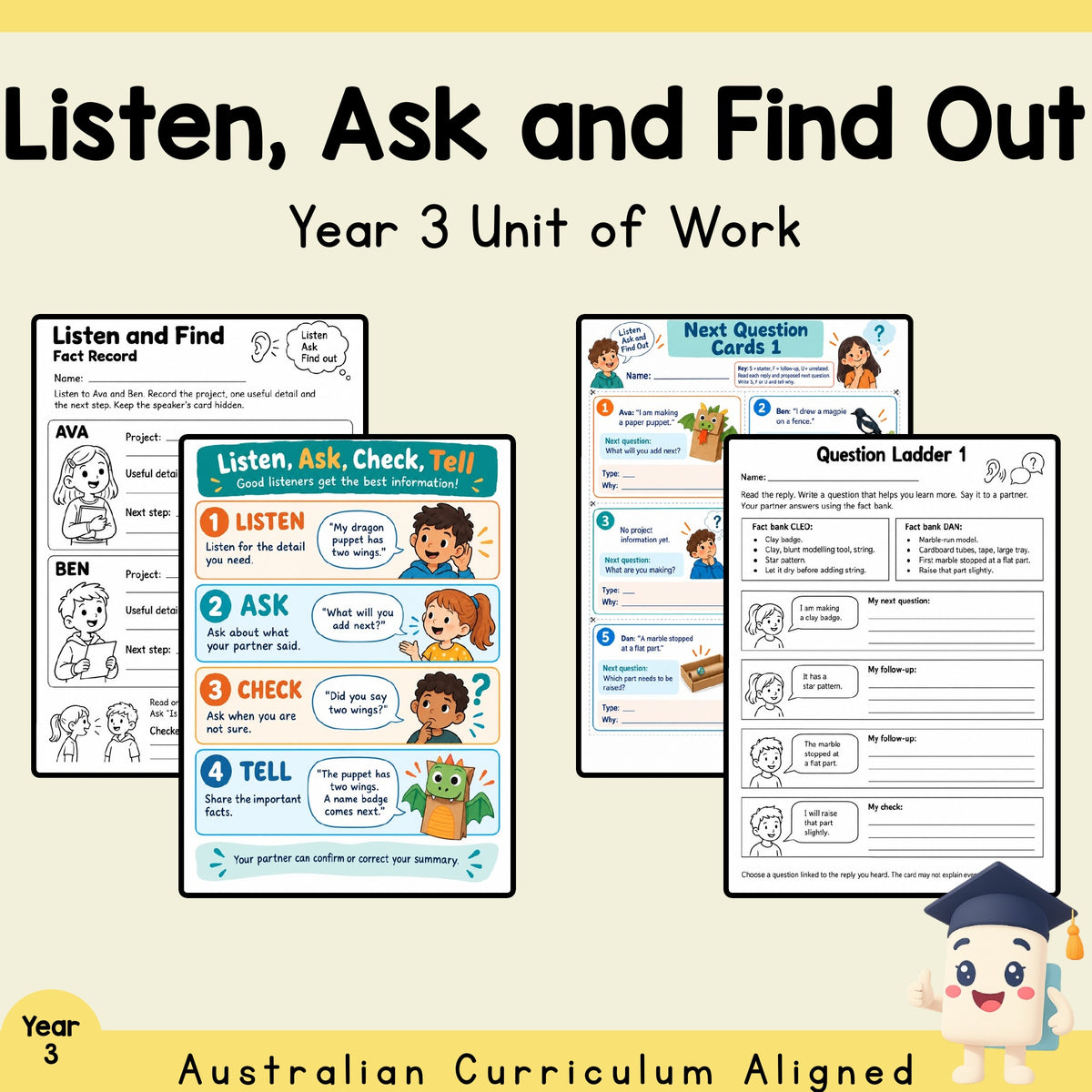 Listen, Ask and Find Out - Year 3 — cover