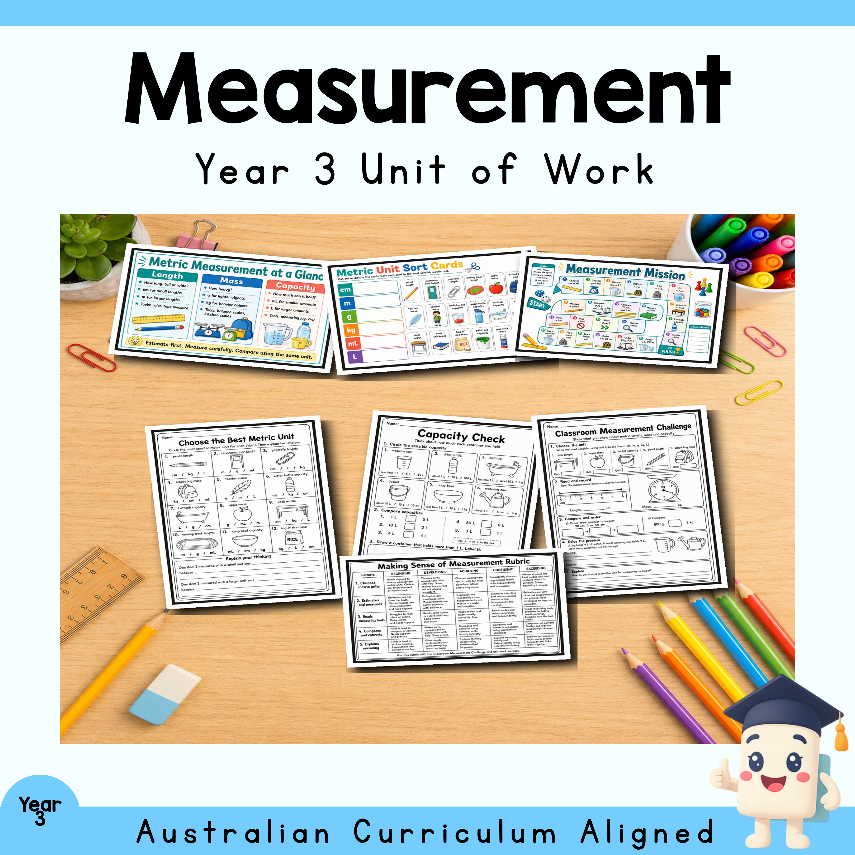 Year 3 Measurement Unit | Metric Units, Length, Mass and Capacity