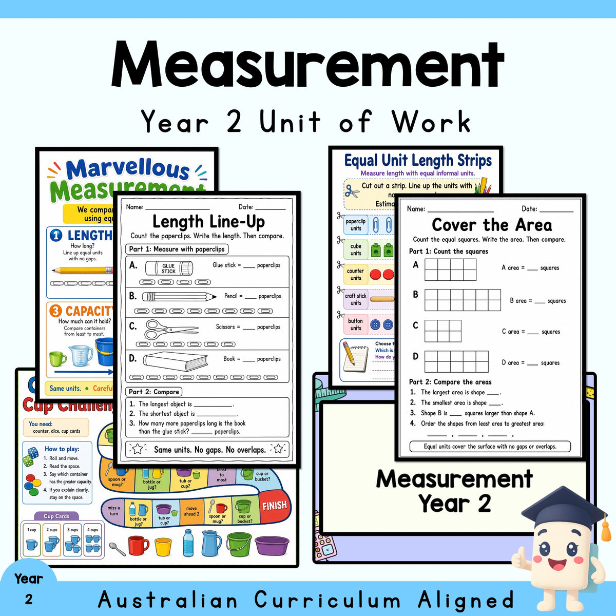 Year 2 Measurement Unit | Worksheets, Games & Assessment