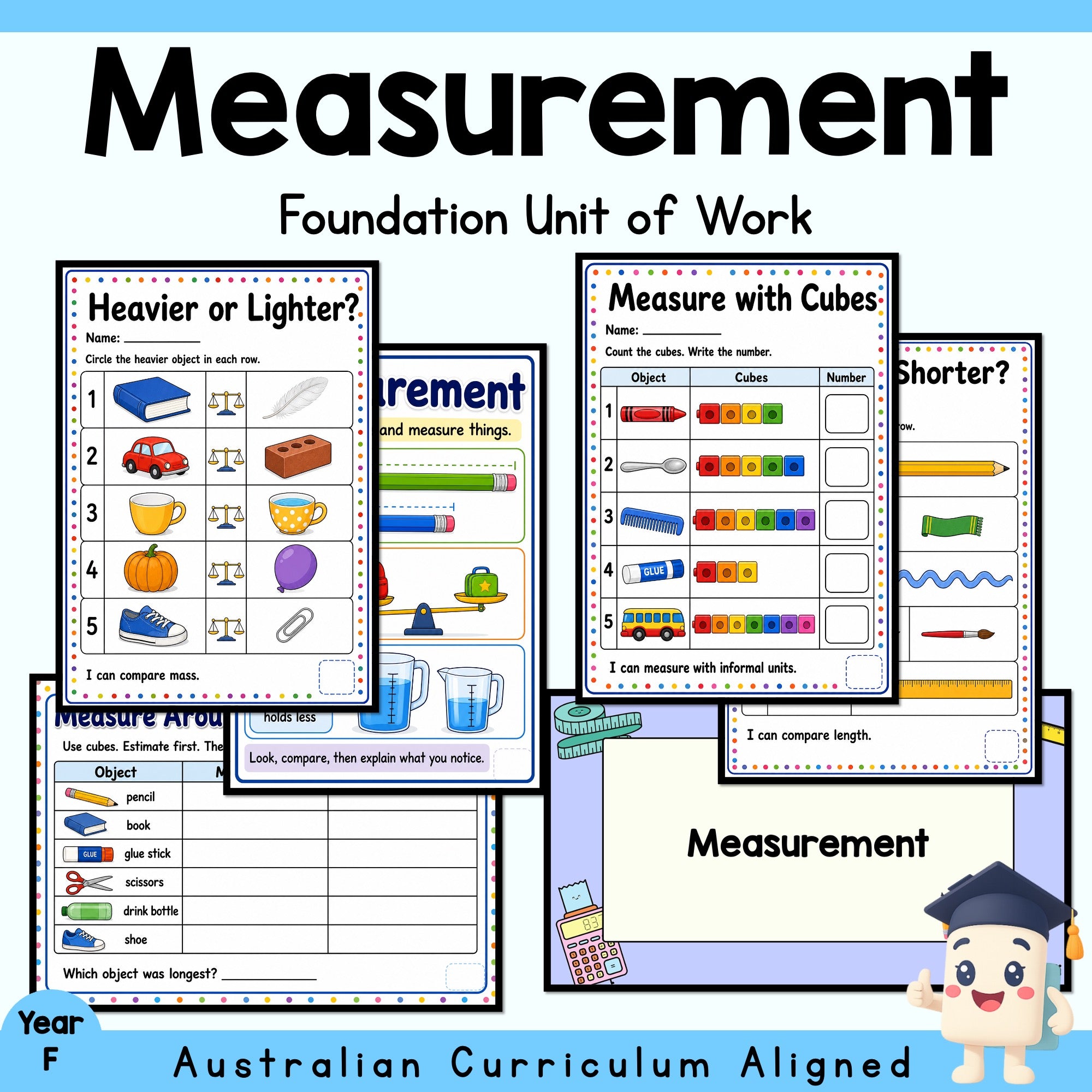 Foundation Measurement Unit | Worksheets, Games & Assessment