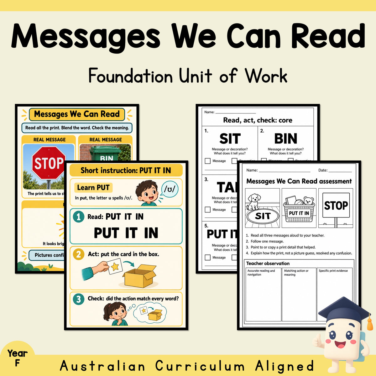 Messages We Can Read - Foundation English Unit Plan — cover