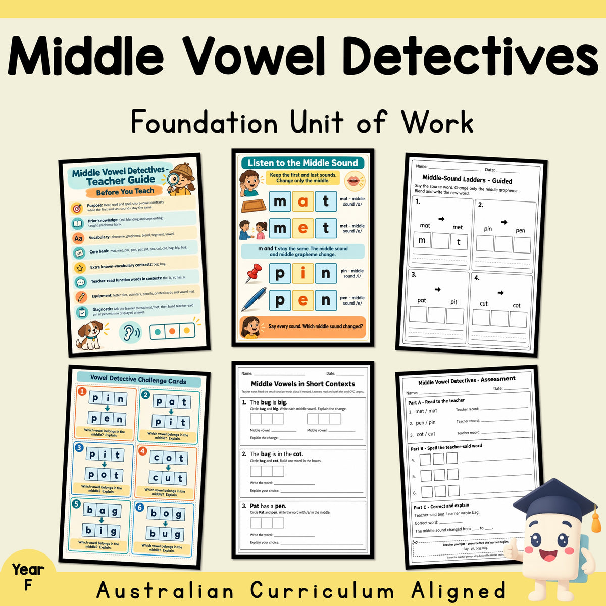 Middle Vowel Detectives - Foundation — cover