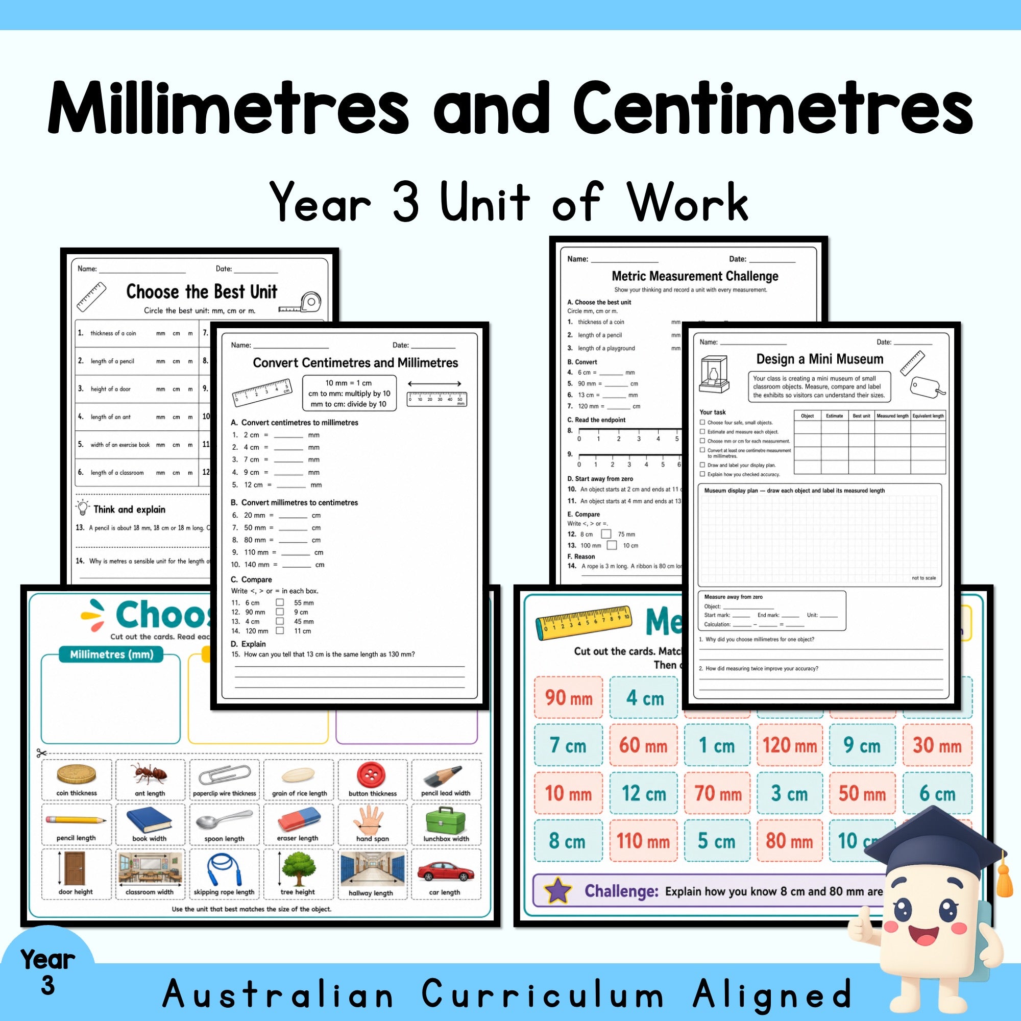 Millimeters and Centimeters Year 3