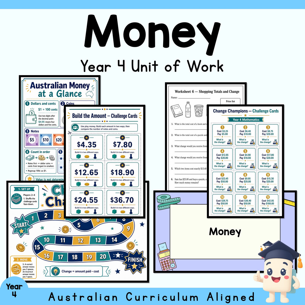 Year 4 Australian Money Unit — cover