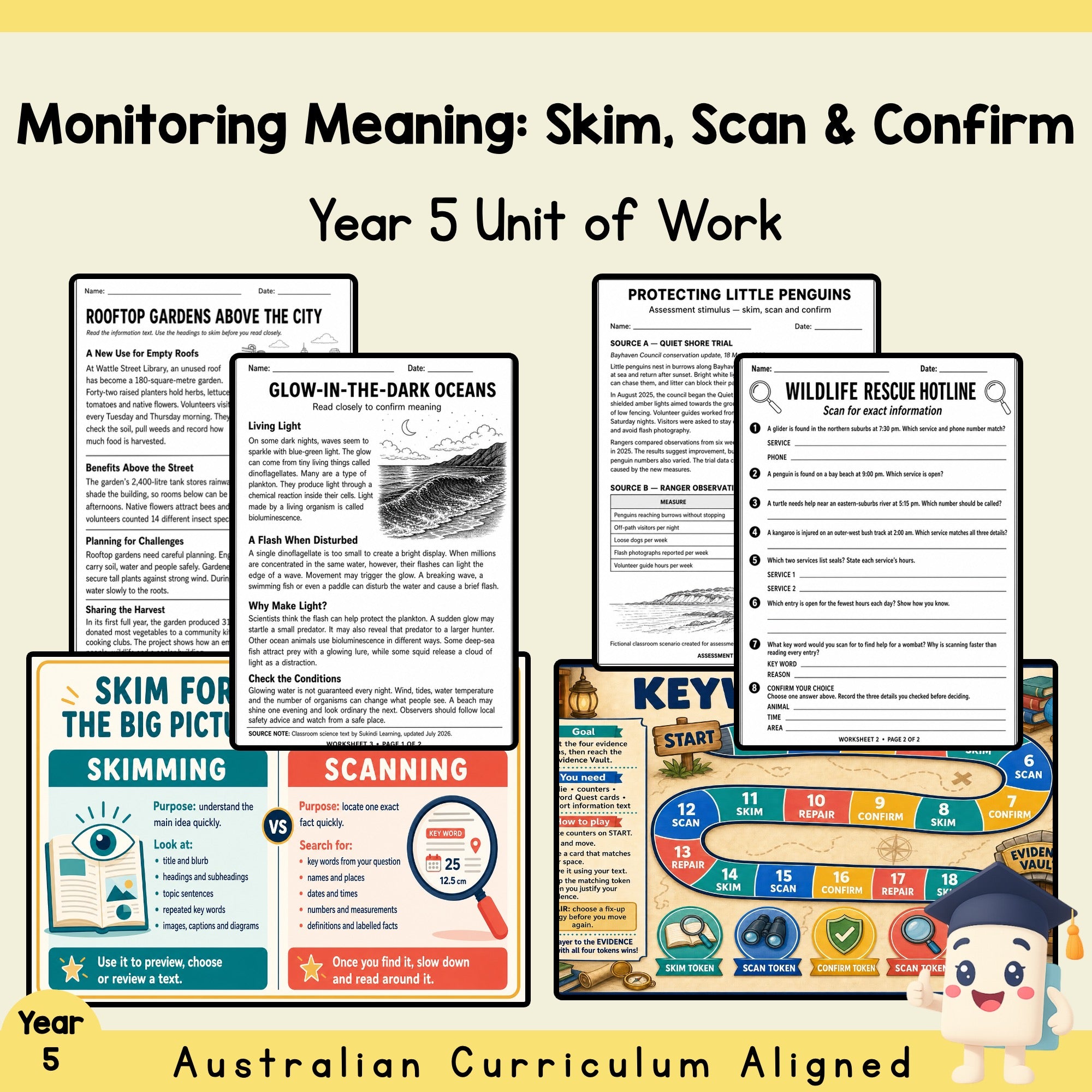 Skim, Scan and Confirm — Year 5