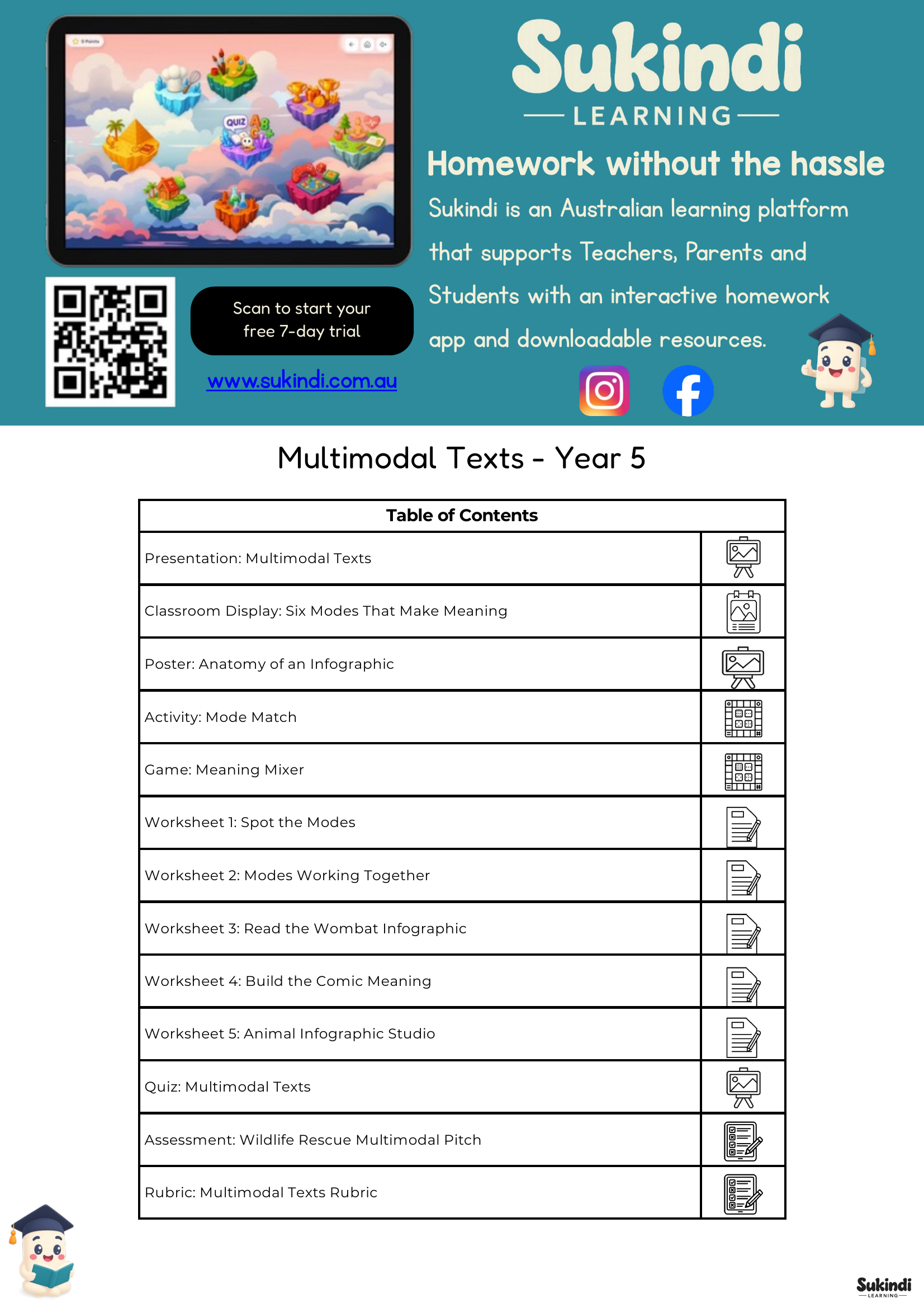 Multimodal Texts — Year 5 Unit