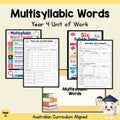 Multisyllabic Words Year 4