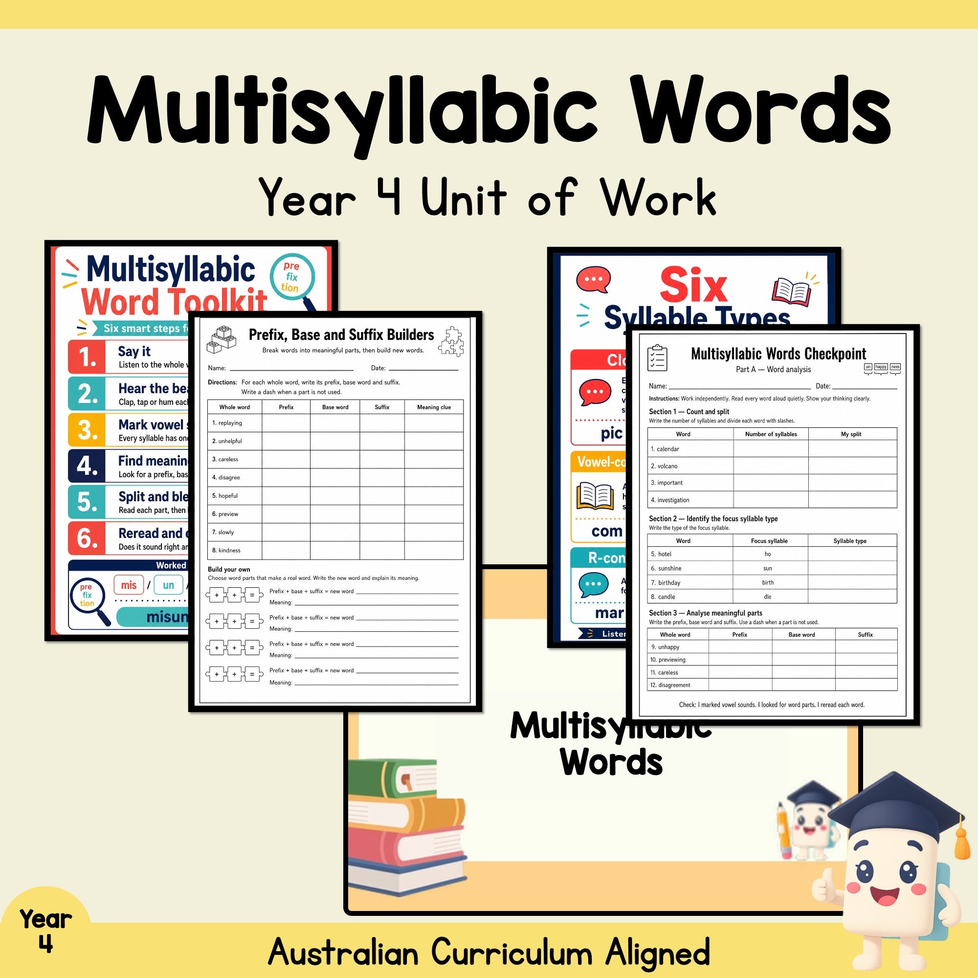 Multisyllabic Words Year 4