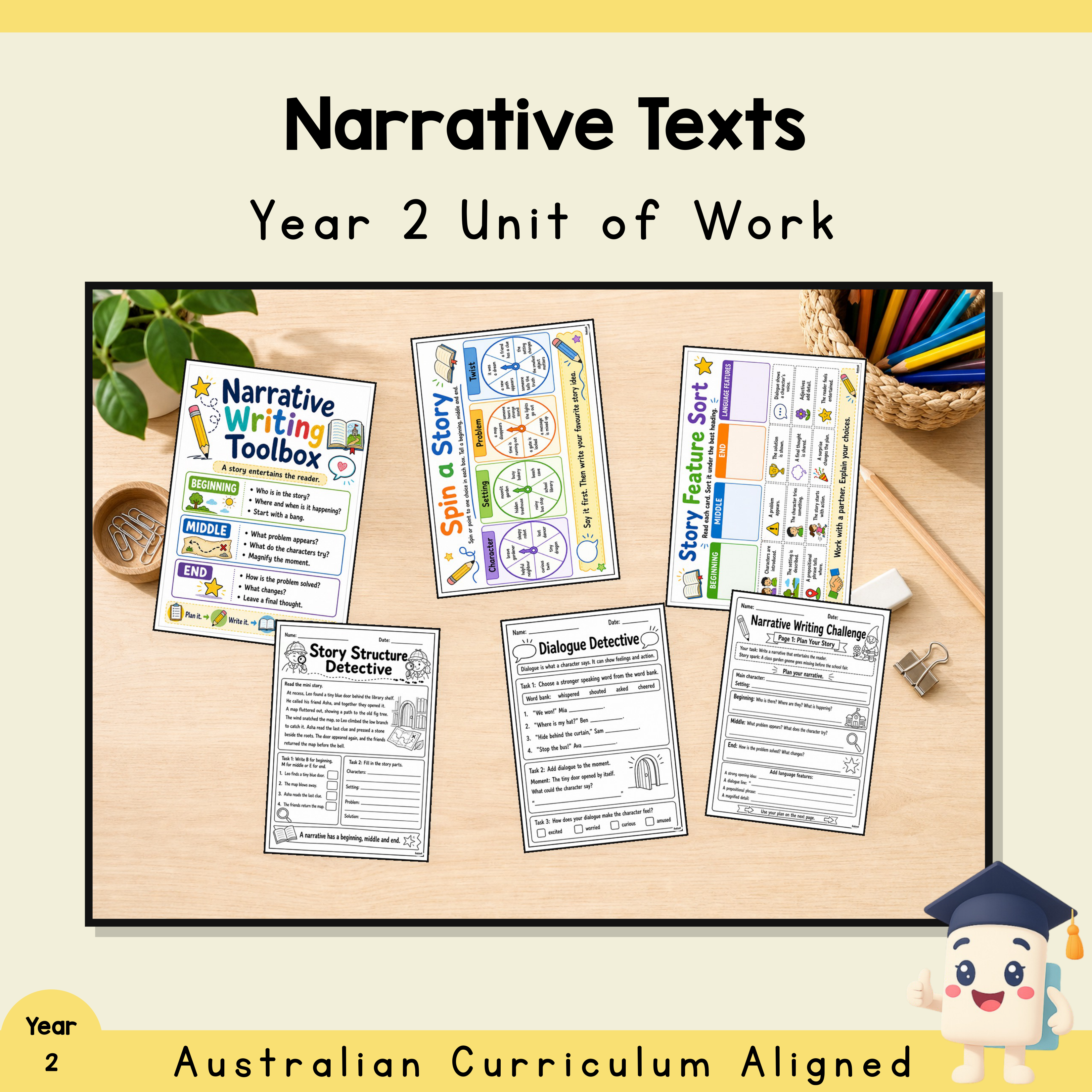 Year 2 Narrative Texts Unit | Worksheets, Games & Assessment