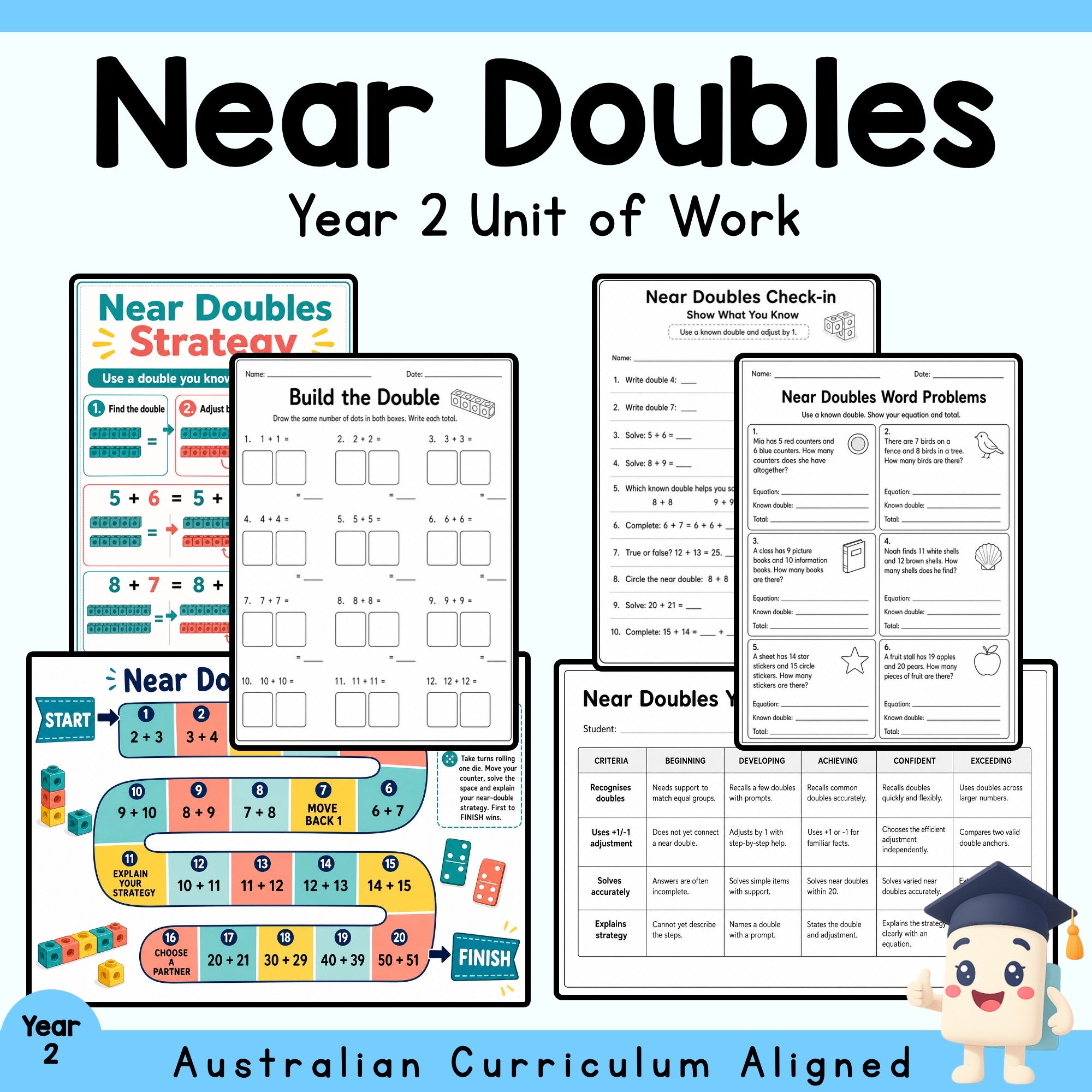 Near Doubles Year 2 Unit