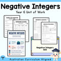 Year 6 Negative Integers Unit