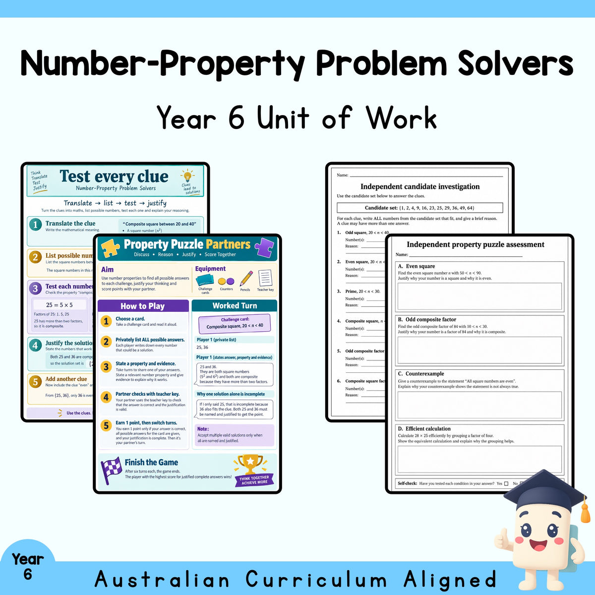 Number-Property Problem Solvers — Year 6 — cover
