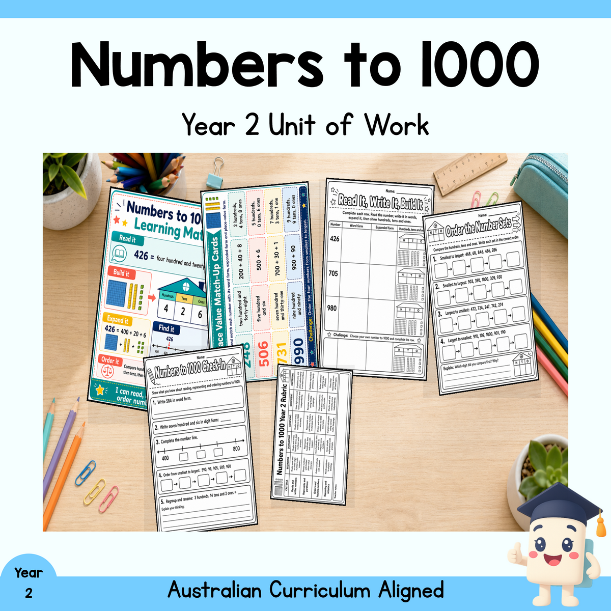 Year 2 Numbers to 1000 Unit | Worksheets, Games & Assessment