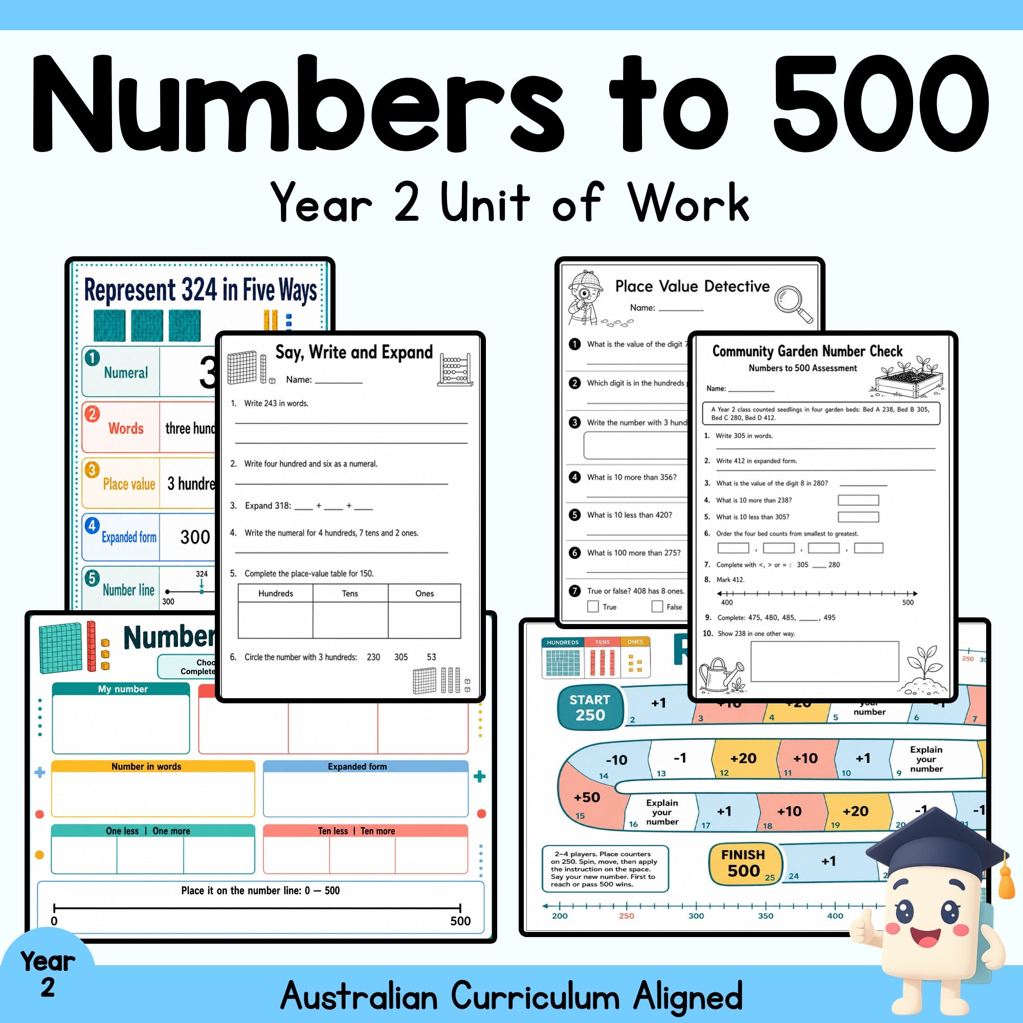 Numbers to 500 – Year 2