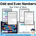 Odd and Even Numbers Year 3 Unit — cover