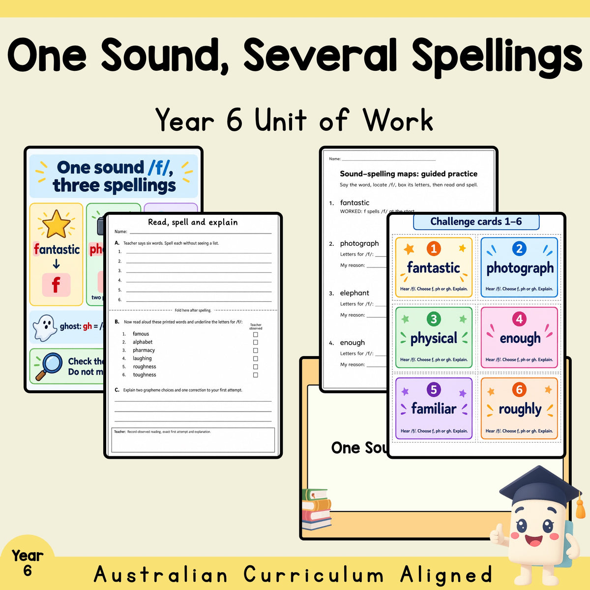 One Sound, Several Spellings — Year 6 English Unit — cover