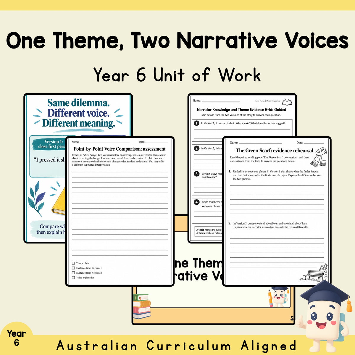 One Theme, Two Narrative Voices — Year 6 English Unit — cover