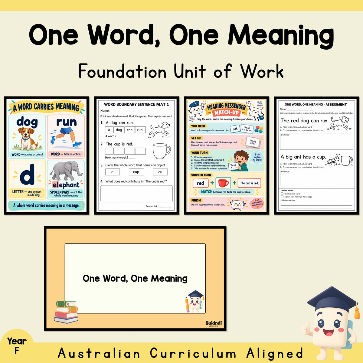 One Word, One Meaning - Foundation English Unit Plan — cover