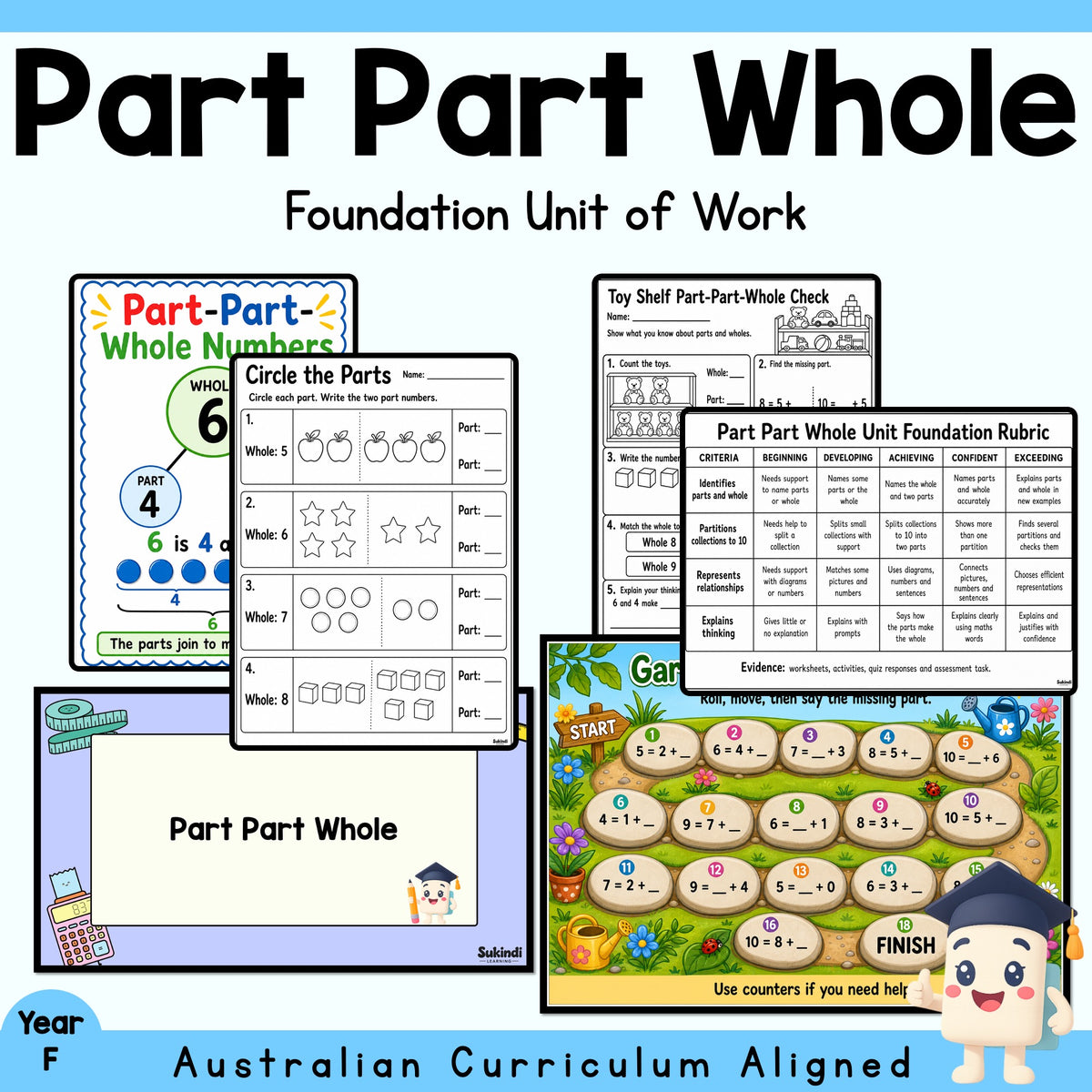 Foundation Part-Part-Whole Unit | Worksheets, Games & Assessment