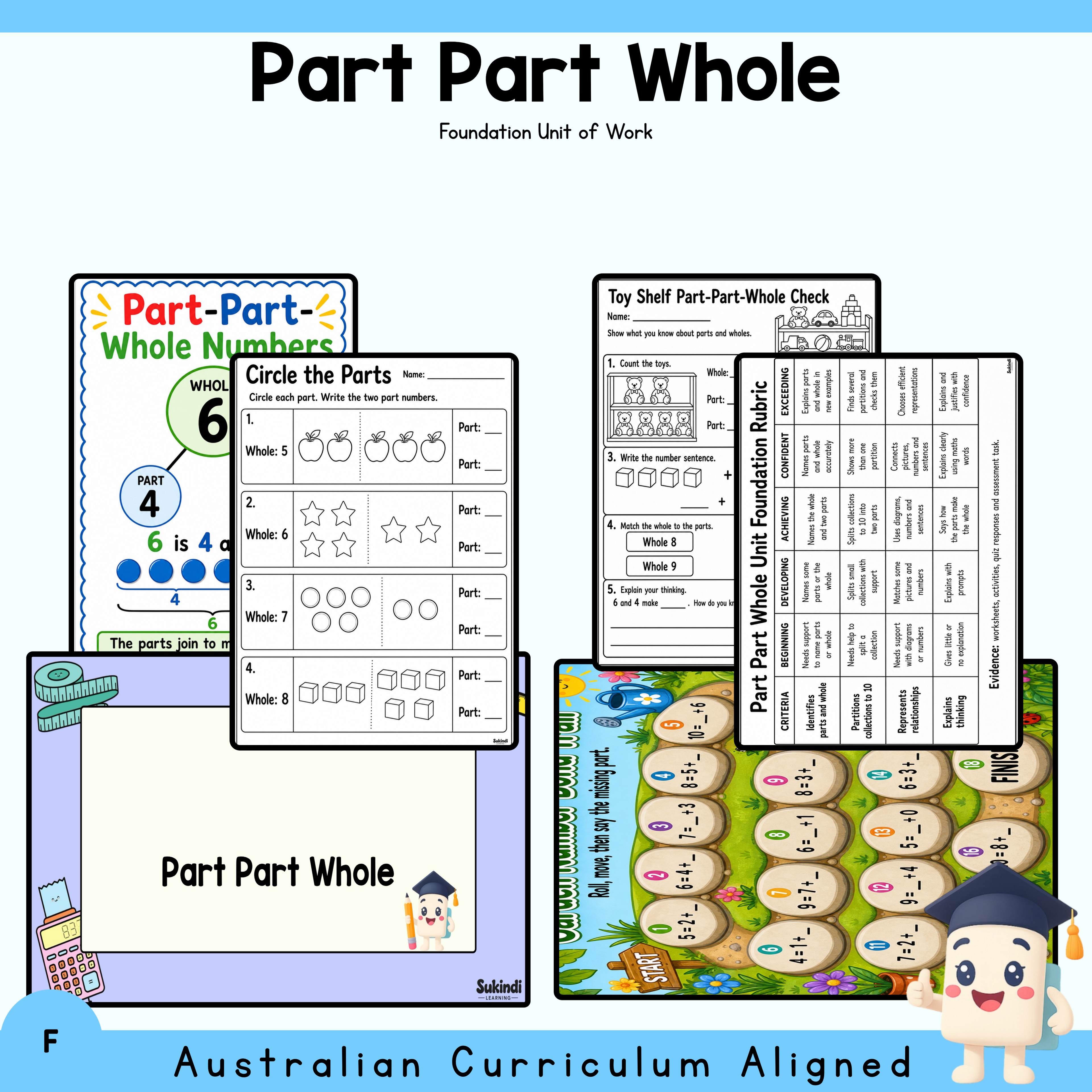 Foundation Part-Part-Whole Unit | Worksheets, Games & Assessment