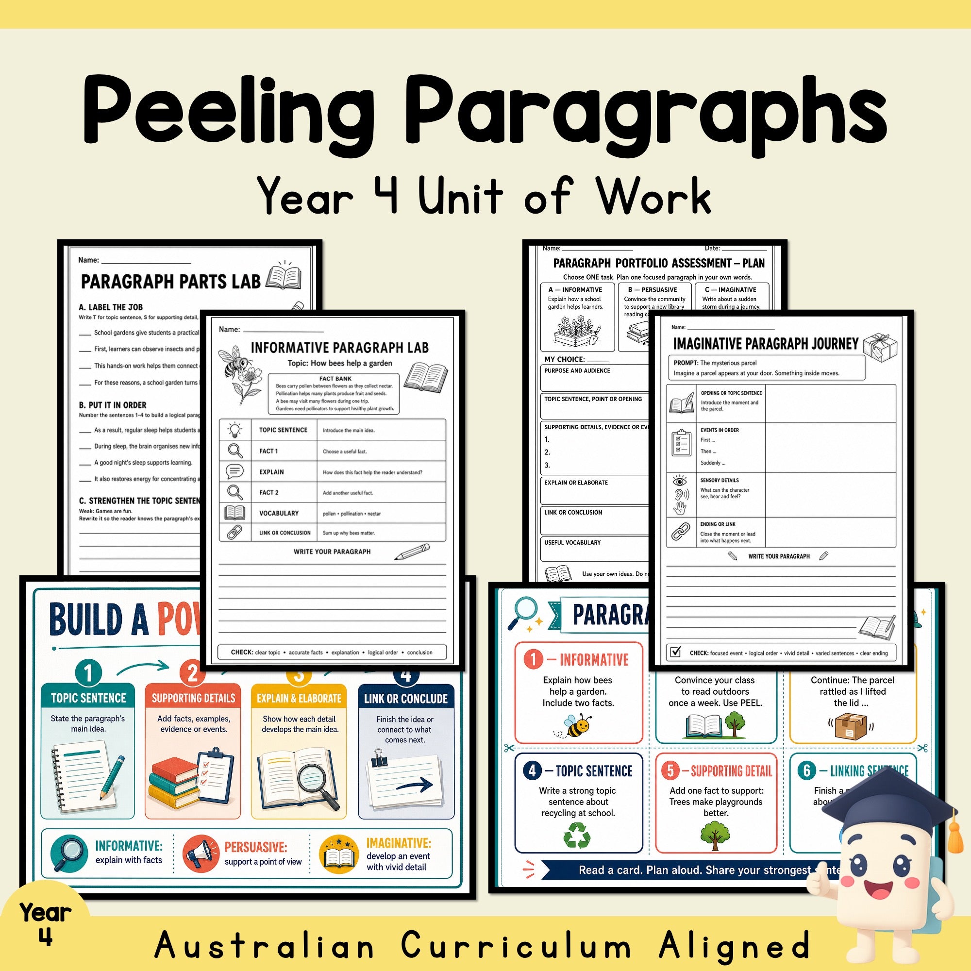 Peeling Paragraphs - Year 4 English Unit