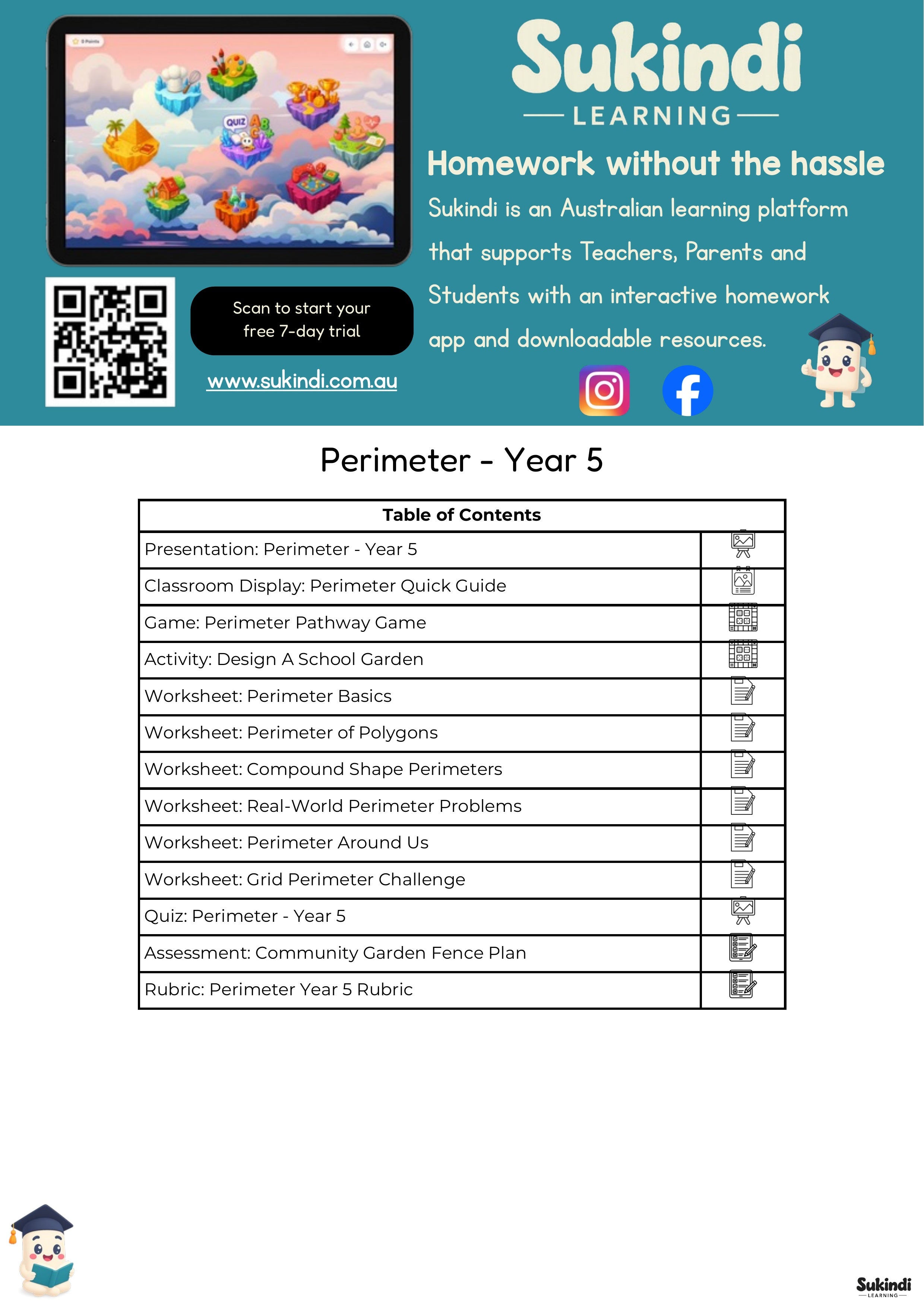 Perimeter Unit – Year 5
