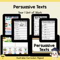 Year 1 Persuasive Texts Unit | Worksheets, Games & Assessment