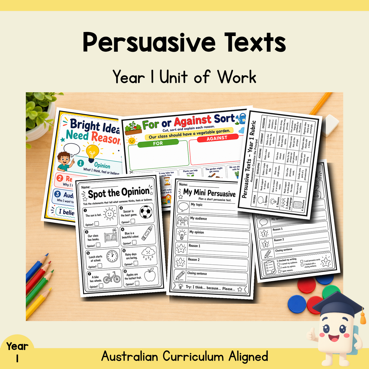 Year 1 Persuasive Texts Unit | Worksheets, Games & Assessment
