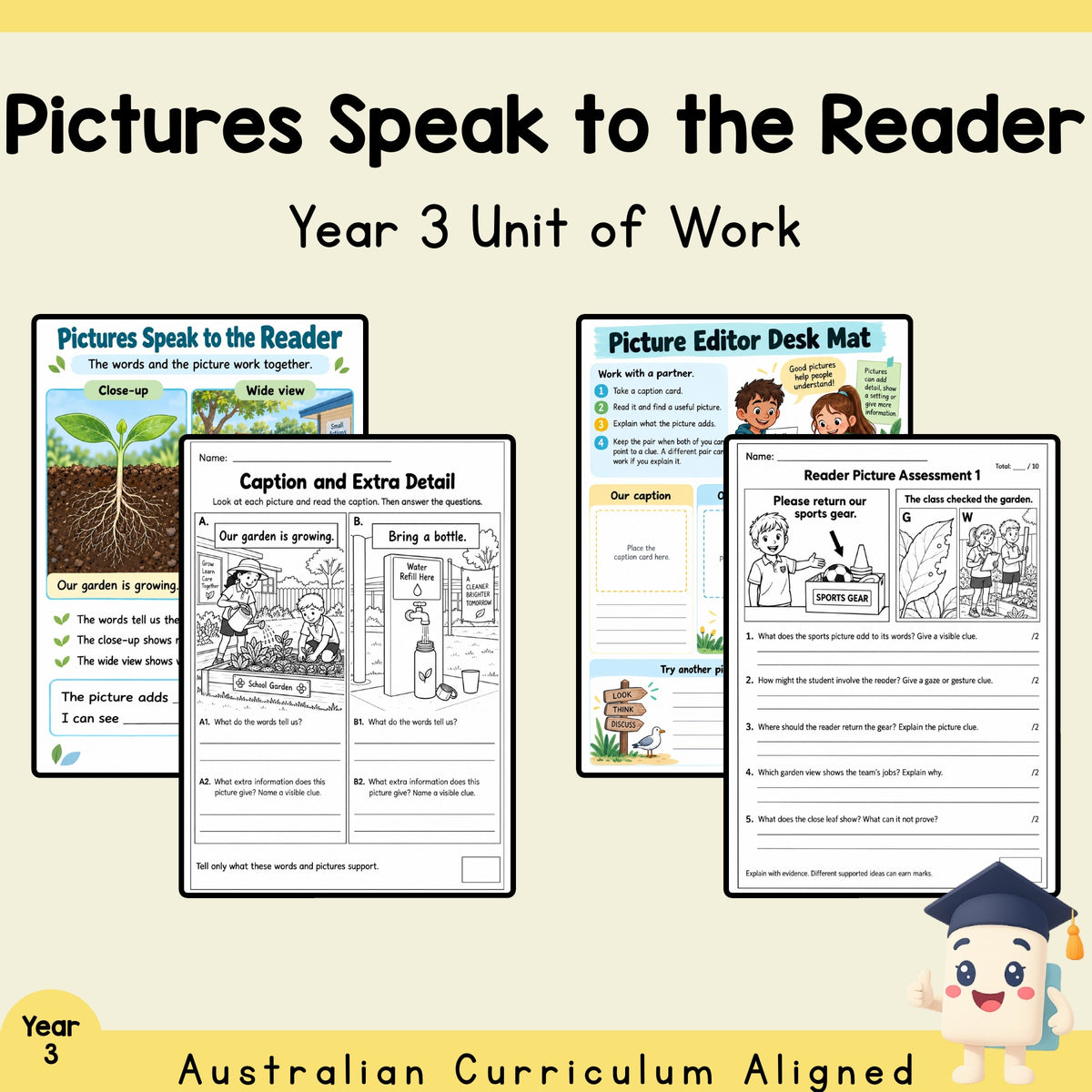 Pictures Speak to the Reader - Year 3 — cover