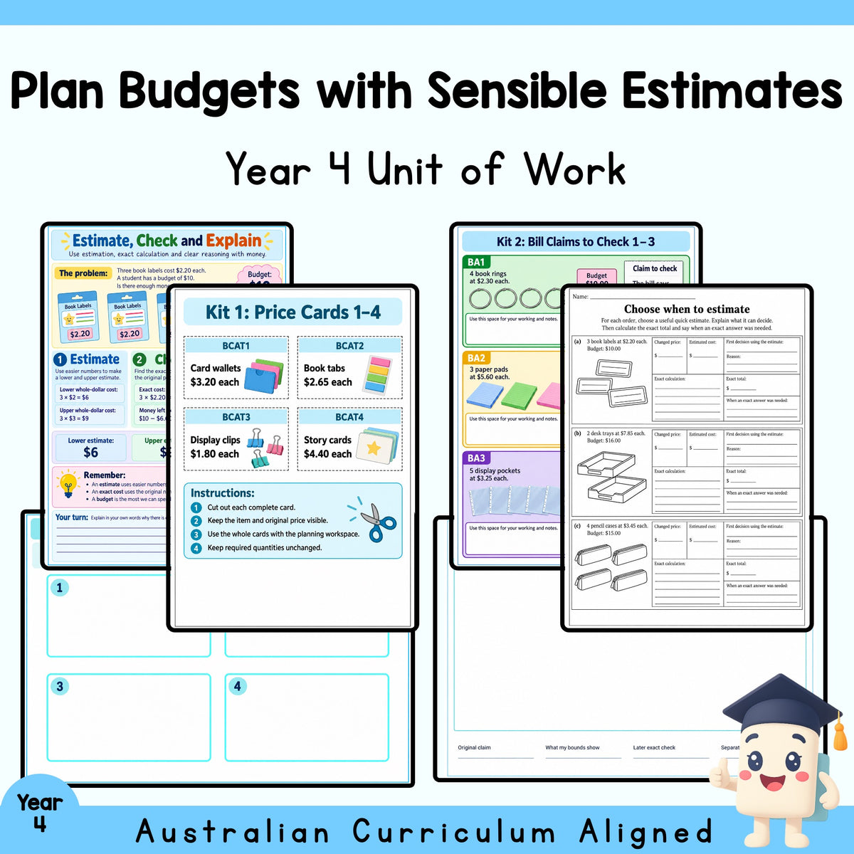 Plan Budgets with Sensible Estimates - Year 4 — cover