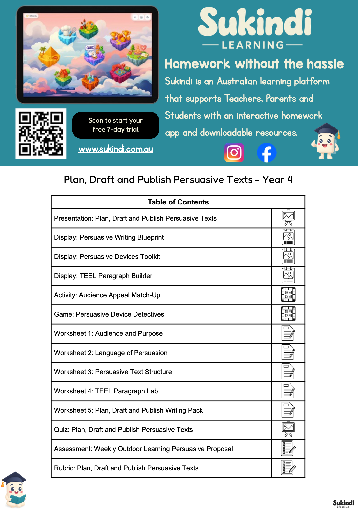 Persuasive Texts Year 4 Unit