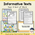 Informative Texts Writing Unit – Year 3