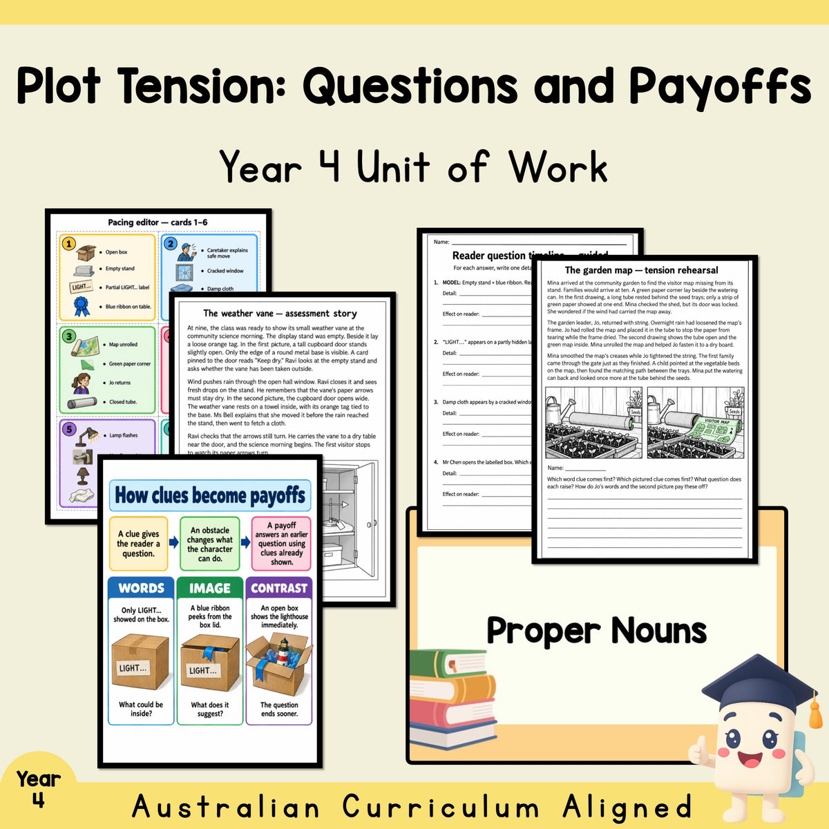 Plot Tension: Questions and Payoffs - Year 4 English — cover