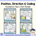 Position, Direction and Coding Foundation–Year 2 Maths Unit Bundle