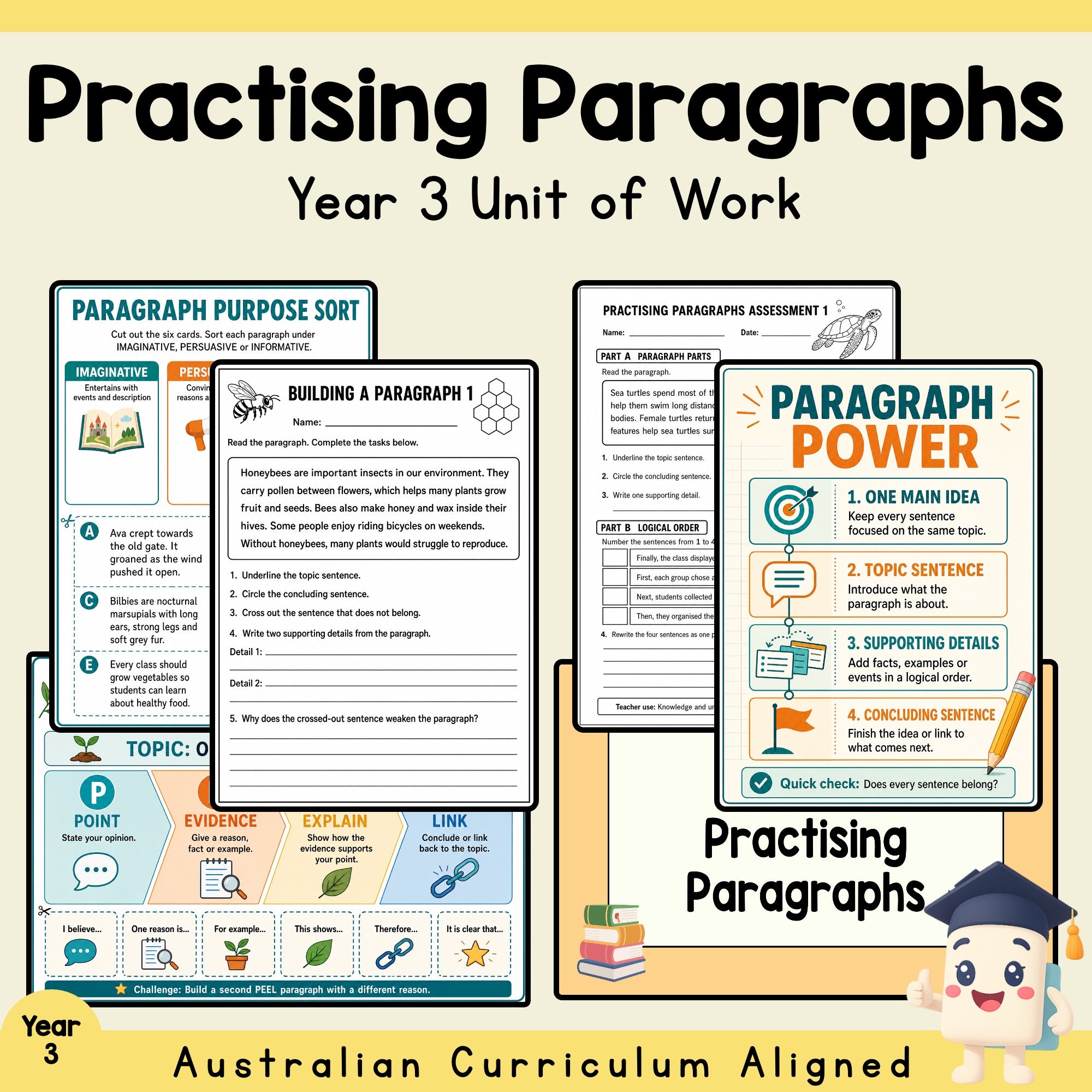 Practising Paragraphs - Year 3