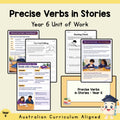 Precise Verbs in Stories - Year 6 — cover