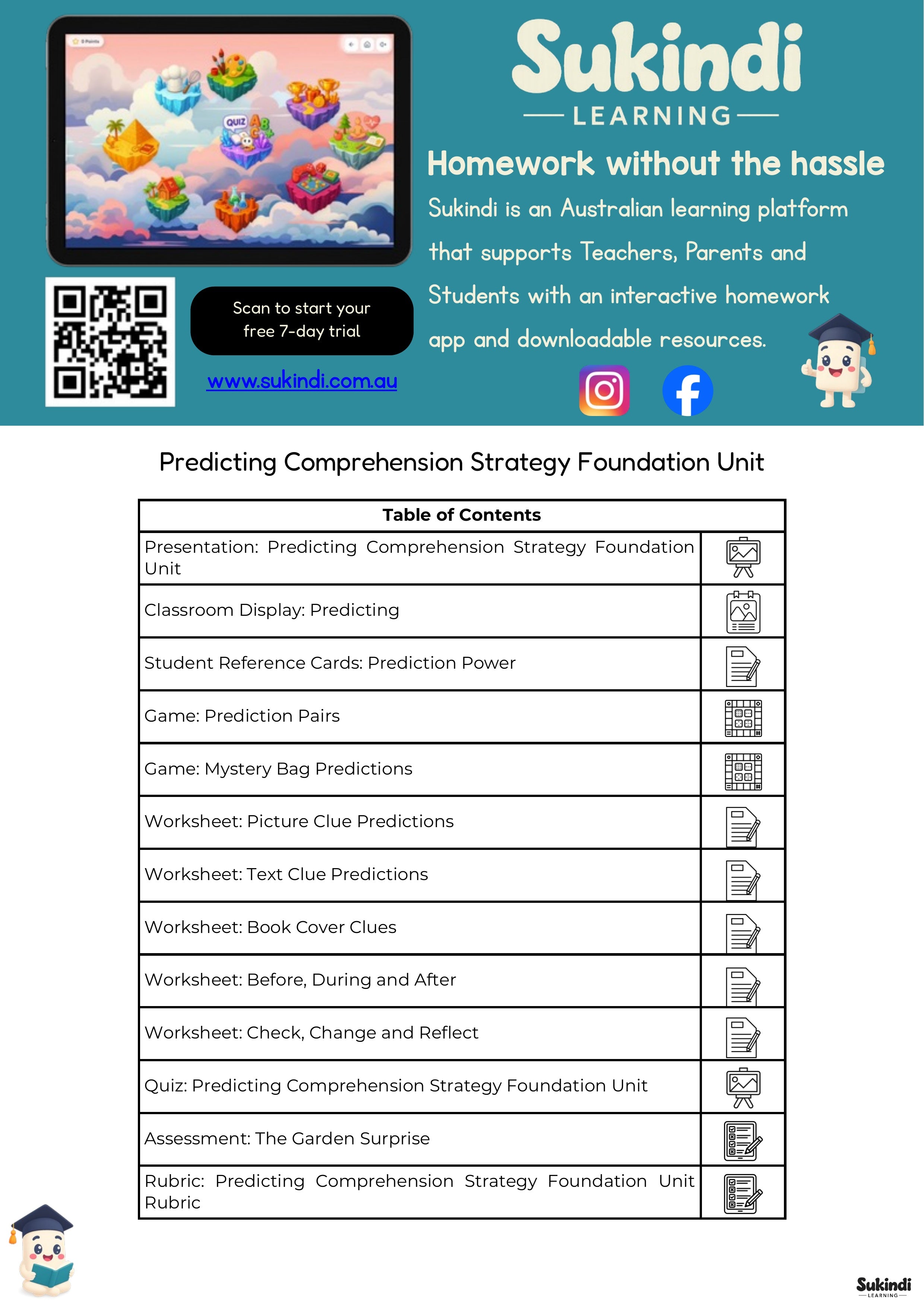Predicting Comprehension Foundation Unit