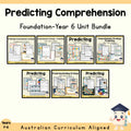 Predicting Comprehension Foundation–Year 6 English Unit Bundle cover showing every included unit