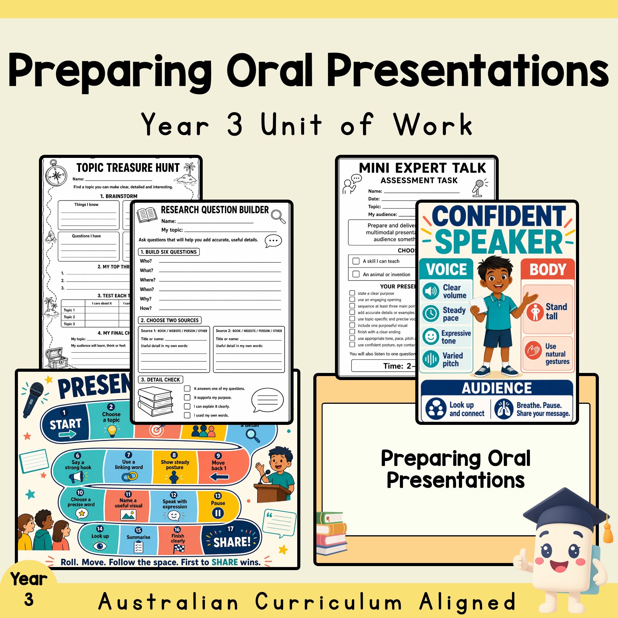 Preparing Oral Presentations - Year 3
