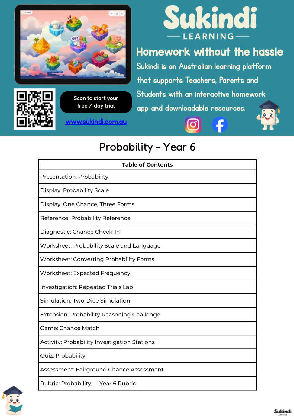 Year 6 Probability Unit