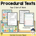 Procedural Texts Year 2 Unit